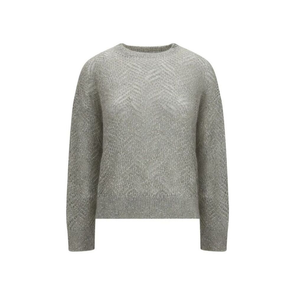 Brunello Cucinelli Gray Linen Women's Sweatshirt